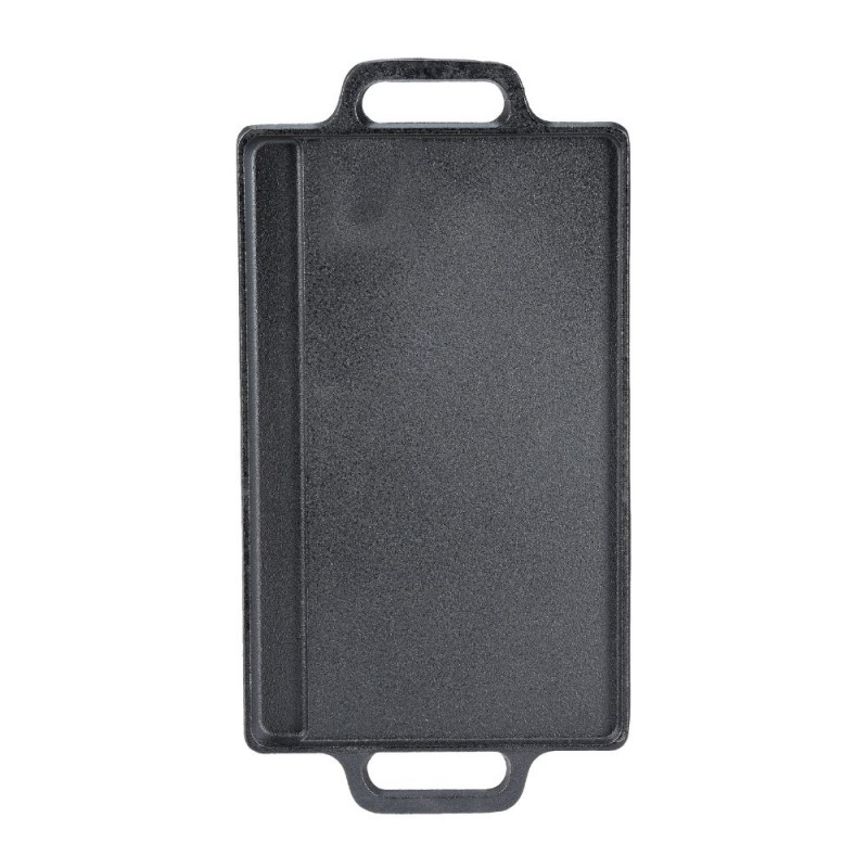 Obojstranná liatinová grilovacia doska, 43x23 cm | Liatinová doska |  |