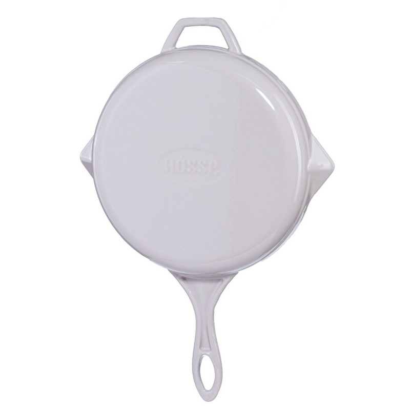 Emajlová liatinová panvica Hosse, Ivory, Ф28cm | Plochá liatinová panvica | Liatinová panvica |