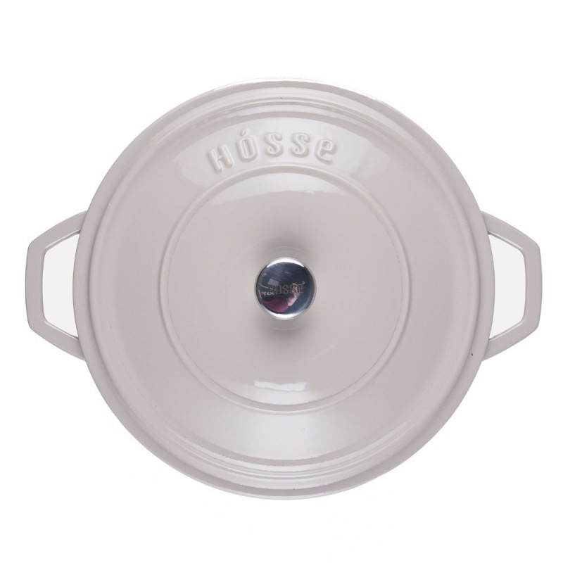 Povrchový liatinový hrniec Hosse, Ivory, Ф28 | Liatinový hrniec |  |